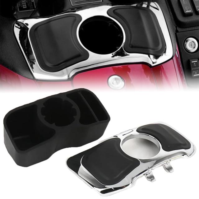 オートバイフロントグローブボックス カビー カップホルダー収納ボックス付き Honda Goldwing GL 1800 GL1800 Gl1800 F6B 2012-2017用