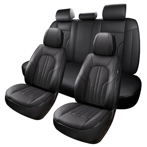 カーシートカバー カーシートプロテクター 防水 シートカバー フルセット カーシートプロテクター 自動車用シートカバー ほとんどの車 SUV トラックに対応 ブラック_5