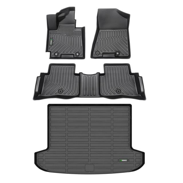 フロアマット カーゴライナー カスタム ヒュンダイ ツーソン 2022-2024 フルセット 全天候保護 TPE 防水 滑り止め カーフロアマット - ブラック_5