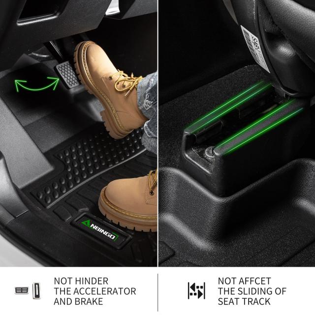 フロアマット カーゴライナー カスタム ヒュンダイ ツーソン 2022-2024 フルセット 全天候保護 TPE 防水 滑り止め カーフロアマット - ブラック_2