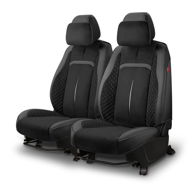 シリーズ 前列セット シートカバー ユニバーサル 車 トラック SUV ブラック CA-SC-VORIS-F-BK_1