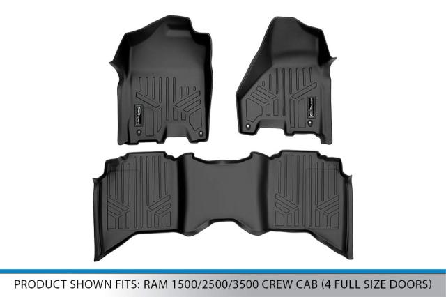 マックスフロアマット ダッジラム クルーキャブ（2012〜2017年式）用 コンプリートセット(ブラック)（右ハンドル車との互換性は保証しかねます）_2