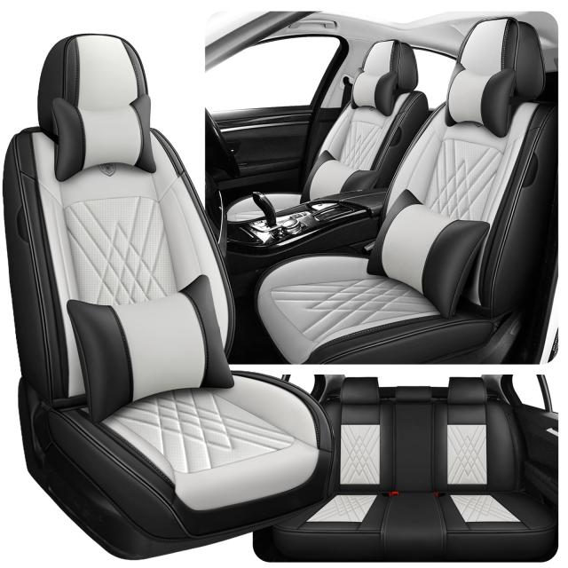 ヒュンダイ ソナタ 2009-2024年用 カーシートカバー 快適 防水 通気性 滑り止め 取り付け簡単 アクティブなライフスタイルに適しています ファミリーカー 耐久性デザイン (ブラックレッド、フルセット)