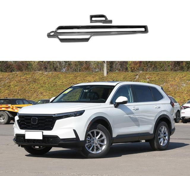 カーアクセサリー ホンダ CR-V CRV 2023 2024 インナーダッシュボード センターコンソールAC エアベントアウトレットカバー トリム カーボンファイバースタイル ABS 2 PC_1