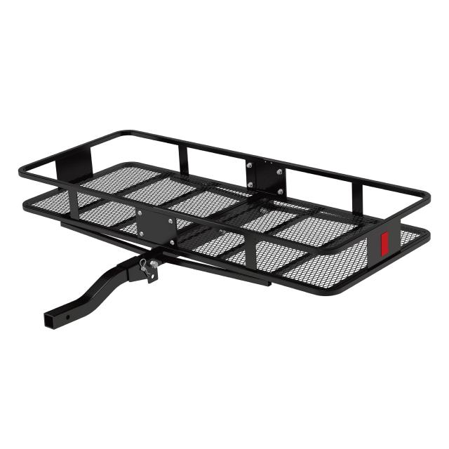 60 x 24インチ ヒッチカーゴキャリア 車 SUV トラック トレーラー用 ユニバーサル折りたたみ式バスケット 耐荷重500ポンド 2インチ レシーバー