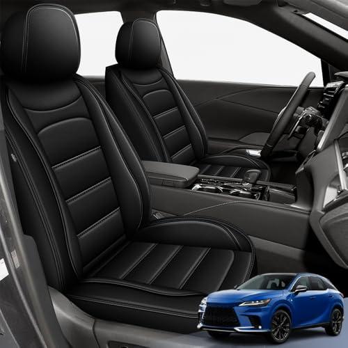 カーシートカバー 2022-2025 Lexus RX 350(RX 350Lには適合しません) フルセット レザー カスタム 自動車シートカバー プロテクター レクサスRX350用 (5シート、ブラック)_5