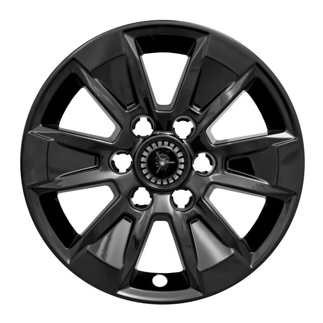 4個セット 17インチ 6スポークホイールスキン シボレーシルバラード1500 19-2020用 グロスブラック_1