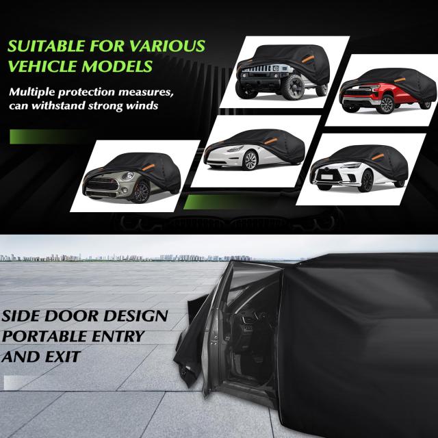スペシャルフルカーカバー 2006-2023 MERC-edes Benz Sシリーズ S400 S550 S63 AMG、ウルトラヘビー600Dオックスフォードクロス、全天候保護 夏の日差しと冬の雪、雨、埃、紫外線_3