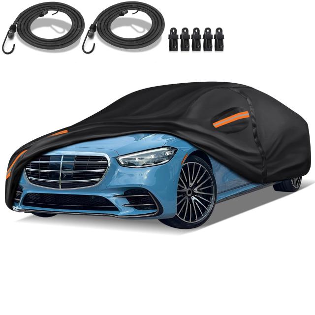 スペシャルフルカーカバー 2006-2023 MERC-edes Benz Sシリーズ S400 S550 S63 AMG、ウルトラヘビー600Dオックスフォードクロス、全天候保護 夏の日差しと冬の雪、雨、埃、紫外線