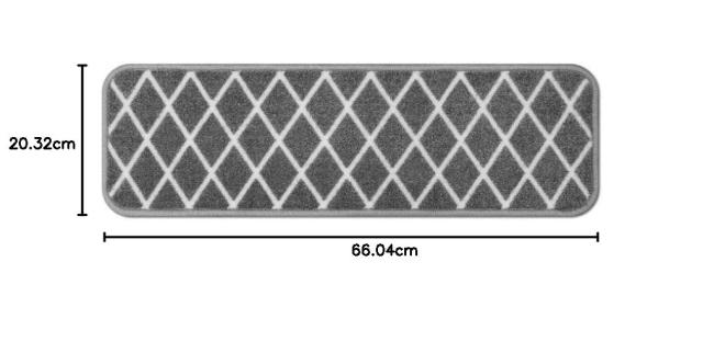 ダイヤモンド格子格子 Set of 15-8 In. X 26 In. グレー 764842993301_1
