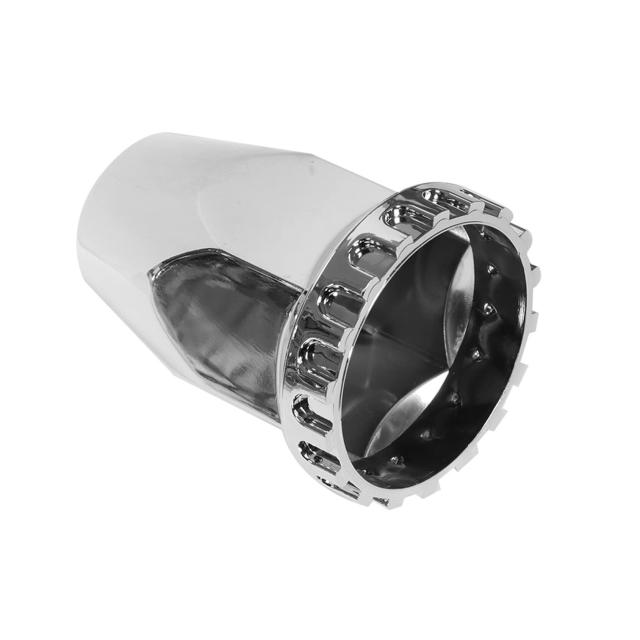 後輪車軸ハブカバーキット 33mm ナットカバー クローム ABS樹脂 交換用 セミトラック 22.5インチと24.5インチホイール用 4個_3