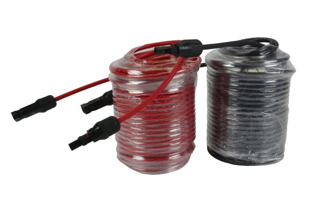 1組 100フィート MC4 ソーラーパネル 延長 ブラック + レッド コネクター オスメス 10 AWG ゲージ PV ケーブルワイヤー