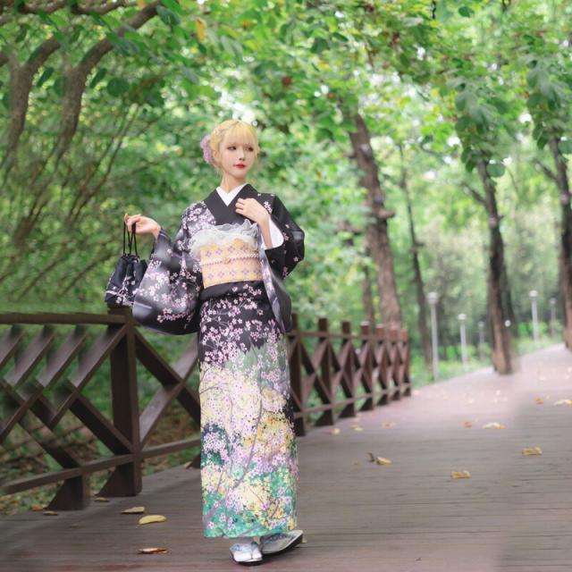 桜 女性用 yukata ゆかた ユカタ 帯 兵児帯 下駄 簡単 簡易 大人 20代
