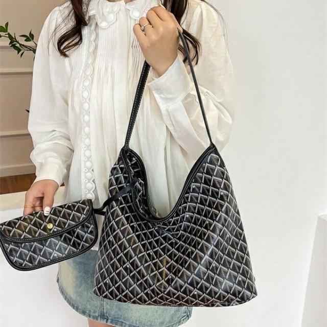 新しいファッション プリント 2点セットのショルダーバッグ　コインパース付き、女性の日常、旅行、休日、デート、贈り物に最適 5,699円