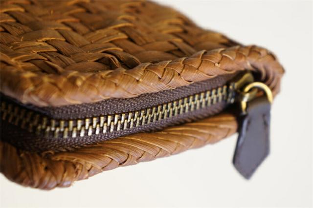 長財布 山葡萄 籠 バッグ 六角花編 小銭入れ ポーチ財布 コインケース