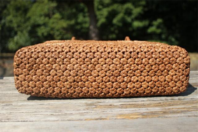 母の日 ギフト プレゼント 六角花結び編み 山葡萄 かごバッグ 網代編み 