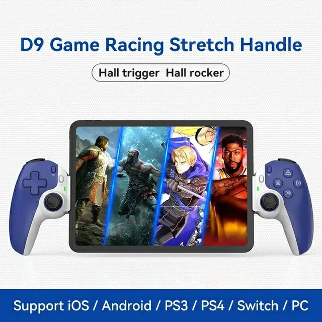 D9 伸縮式ゲームコントローラー RGB ライト 携帯電話ゲームパッド ターボ/6 軸ジャイロ/振動機能付き Android iOS PS3 PS4 Switch PC 対応_16