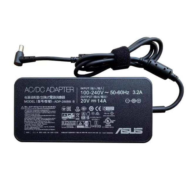 Asus ROG Zephyrus S17 GX703HM GX703HR GX703HS 電源 ACアダプター 20V-14A 280W 6.0mm*3.7mm  ADP-280BB B 電源コード付き