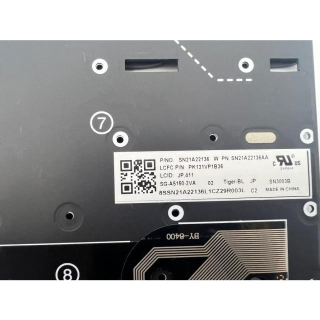 純正 Lenovo ThinkPad T14s Gen2 X1 Extreme Gen4 P1 Gen4用 日本語キーボード / バックライトあり SN21A22136_2