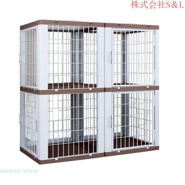 猫用ケージ キャットケージ 猫ハウス 大型 2階層 脱走防止 多頭飼い 組立簡単 ケージ シンプル 複数のドア付き ワイド扉 おしゃれ 天井扉 留守番 保護 大型猫の通販は 42,813円
