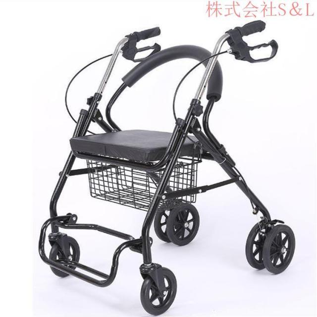 新型 改良版 シルバーカー キャリーカート ショッピング カート 介護用品 高齢者 便利グッズ お年寄り老人用 手押し車 老人車 介護 コンパクト 座_1
