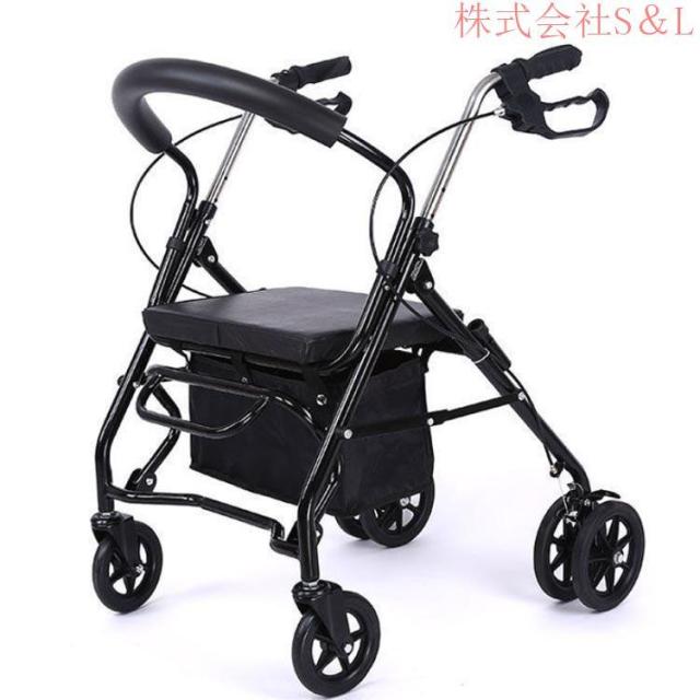 新型 改良版 シルバーカー キャリーカート ショッピング カート 介護用品 高齢者 便利グッズ お年寄り老人用 手押し車 老人車 介護 コンパクト 座_1