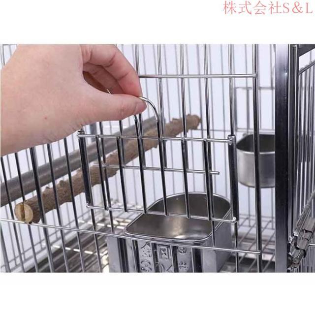 バードキャリア 錬鉄の鳥のキャリアのオウムの鳥のケージのステンレス鋼の通気性の高い旅行ケージ ペット用品 (Color : A)_2