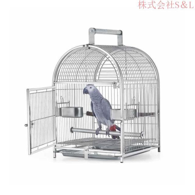 バードキャリア 錬鉄の鳥のキャリアのオウムの鳥のケージのステンレス鋼の通気性の高い旅行ケージ ペット用品 (Color : A)