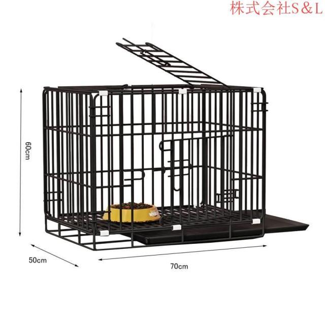 犬ケージ 犬用 ペットケージ 猫ケージ 小動物ケージ 折りたたみ 簡単組み立て 室内外兼用 ペット用品 掃除しやすい トレー付き 持ち運び楽々 引き出しトイレ_6