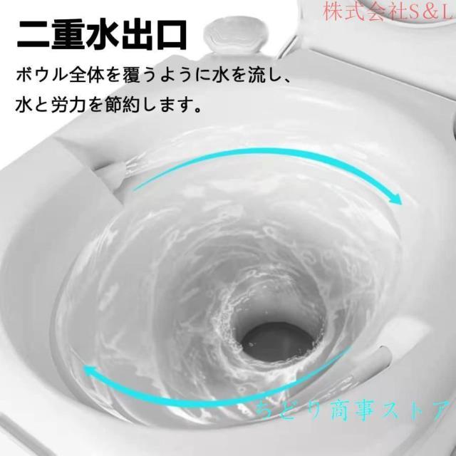ポータブル水洗トイレ 簡易トイレ 20L(水洗タンク) 24L(汚水タンク) 介護用 非常用 災害用 防災 携帯トイレ シングル水出口 ベローズポンプ式 持ち運び簡単 使用