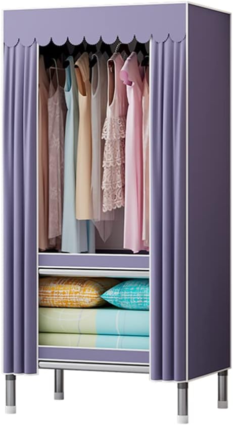 ワードローブ クローゼットハンガー カバー付き 大容量 収納棚 衣類