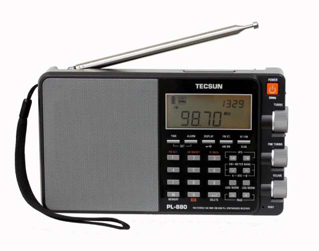 TECSUN PL-880 FM/LW/MW/SW SSB PLL短波ラジオ 3050局メモリー