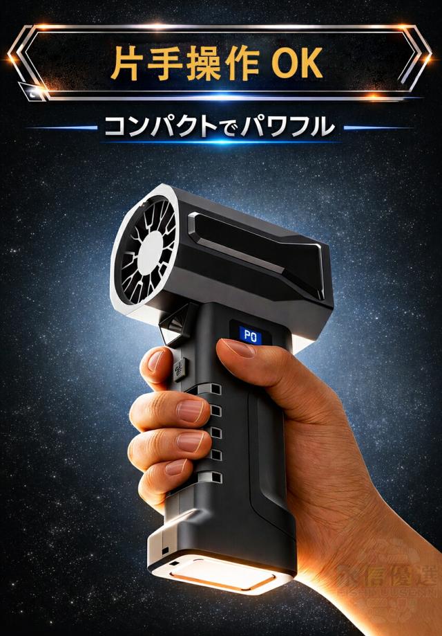 【2026 新発売 】ブロワー 洗車 強力 1200g超強推力 60000RPM高速回転 5段階風量調整 コードレス 小型電動 エアダスター Type-C充電式 高輝度LEDライト付 軽量 携帯便利 洗車 落ち葉 除雪 PC掃除 キーボード エアコン対応 家庭 車内 業務 アウトドア兼用_7