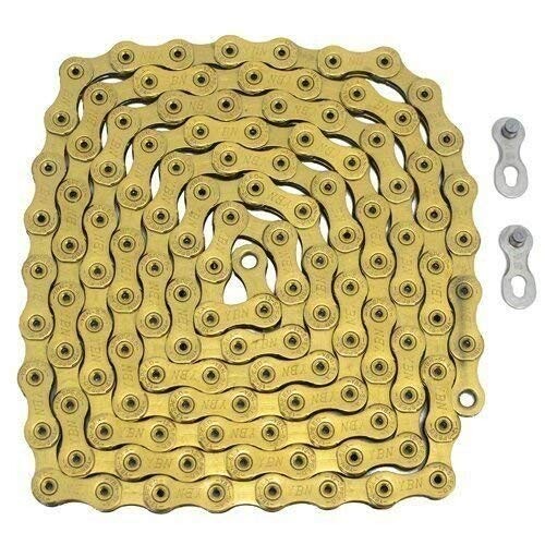 YBN 12 Speed Chain 126 Link With Power Lock Gold #ST1449