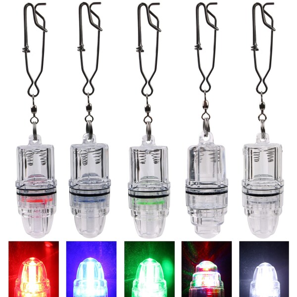 集魚灯LED水中釣りライト水中魚群探知機ランプ点滅する光 (マルチカラー-