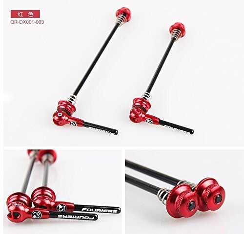 FOURIERS ロードバイク クイックリリース 自転車 クイックレリーズ ホイールパーツ レッド MTB red