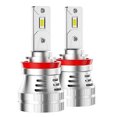 CHIIHONH11 / H9 / H8LEDヘッドライト電球10000ルーメン6500kクールホワイトスーパーブライトLEDロービームライト360°回転可能なソケット変換キット2個入りパック (H11/H9/H8)の通販は