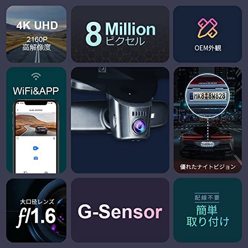 ドライブレコーダー アウディ 専用(タイプB黒) 2014-2021年 A3/A4/A5/A6/A7/A8/Q2/Q3/Q5/Q7/Q8/R8/RS FITCAMX 隠し ドラレコ エンジン連動 170度広角 夜間撮影 HDR/WDR技術 ドライブレコーダー アウディ 専用(タイプB黒) 2014-2021年 A3/A4/A5