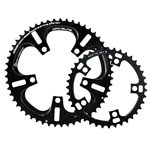 チェーンリング Driveline CNC 7075 Alloy Chainring Set Road Bike 53-39T, 11 Speed, BCD110mm, DR2244