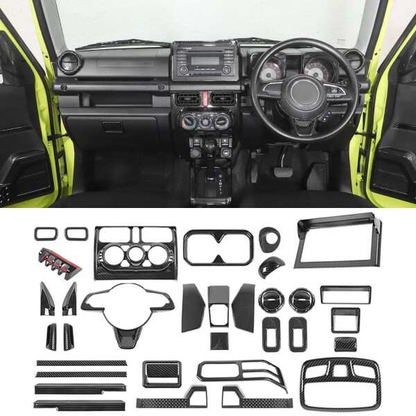ANTC スズキ ジムニー JB64 JB74 室内 ハンドル カバー プロテクター インテリア 内装 取り付け簡単 内装 Suzuki Jimny ハンドルプロテクター インテリア*38件 (黒い)の通販は