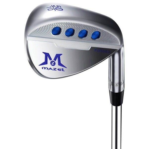 MAZEL (マゼル) FORGED 鍛造ゴルフサンドウェッジ メンズ 右利き ロフト角:48度、50度、52度、54度、56度、58度、60度 ワイドソールウェッジ (ステンレス鋼（鍛造 - シルバー）, Rフレックス, 50,の通販は