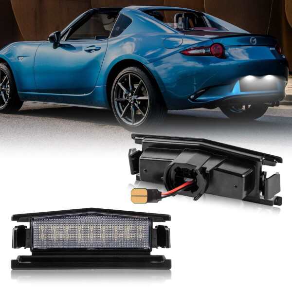 NEIFILES ナンバー灯 led マツダ適用 ロードスター ND5RC RF NDERC デミオ DJ系 MX-5 ミアータ に適合ライセンスランプ ホワイト カスタムパーツ 車種別専用品 高輝度 2個入りの通販は