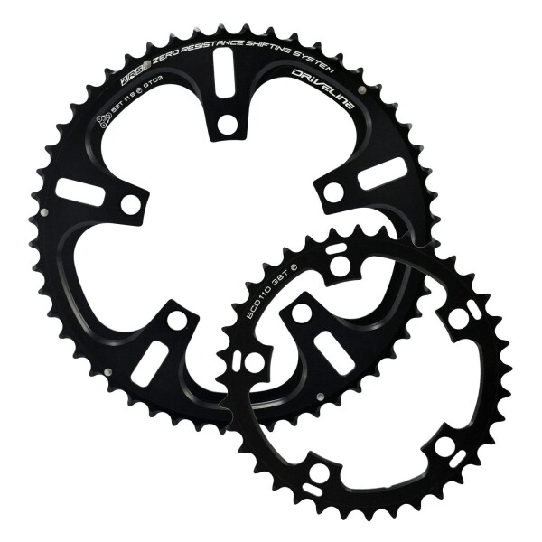 確認用2 Driveline CNC 7075 Alloy 52-36T BCD110mm Chainring Set Road