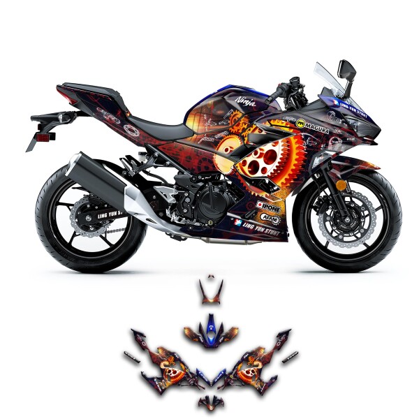 のん A-TECH（エーテック） アッパーカウルインナー セット 素材：FRP／黒