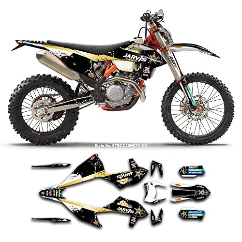 KUNGFU GRAPHICS（カンフー グラフィックス）DIRT BIKEダートバイク フルキット ビニールステッカー、 適合KTM ケーティーエム 2020 2021 2022 2023 KTM ケーティーエム EXC クローム EXC-F XC-W XCF-W 150 250の通販は外装