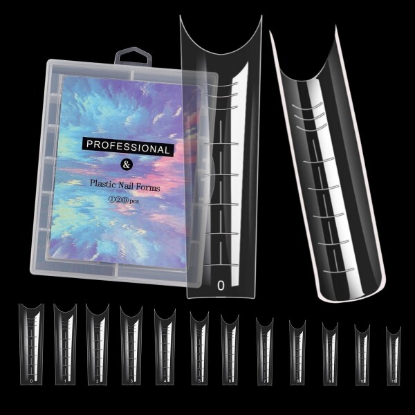 COLORBIRD ネイルチップ 長さ出し フォームチップ 120枚 全17種類