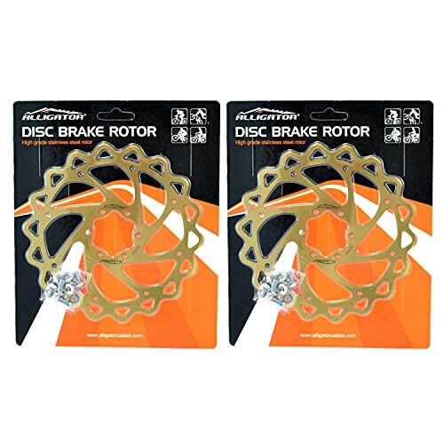 ALLIGATOR Brake iWAVE MTB Road Bike Disc Brake Rotor 160mm 2PCS Ti Gold AR2405