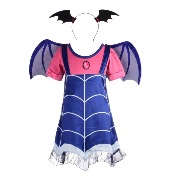 (Dressy Daisy) 吸血鬼 コスプレ バンパイア 女の子 ハロウィン プリンセス ドレス コスチューム カチューシャ付 2〜3歳 スタイルB (ポリエステル バットウイング)の通販は