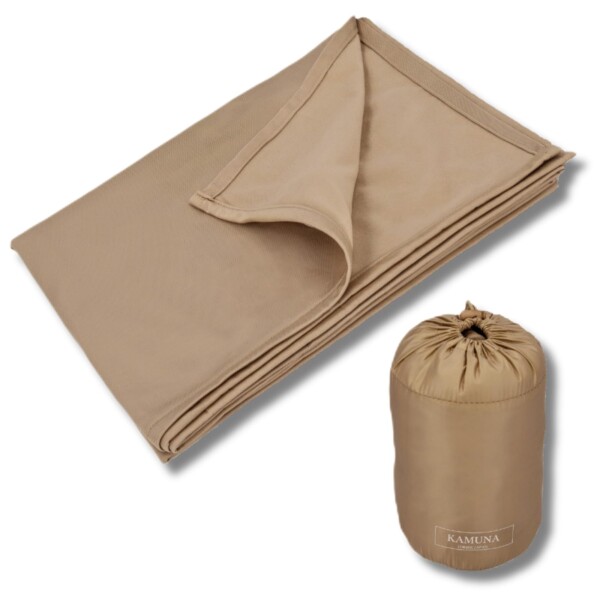 KAMUNA ブランケット 100×140cm コンパクト 携帯用 防災 旅行用 (Sand)の通販は 5,207円