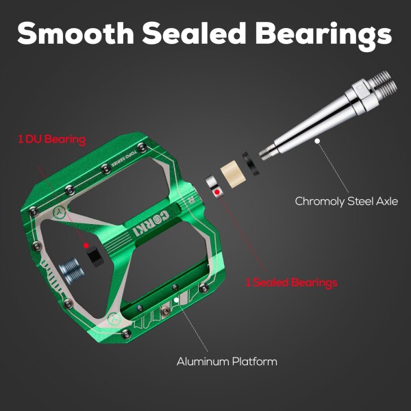 Corki Cycles 自転車 ペダル 特大フラットマウンテンバイクペダル